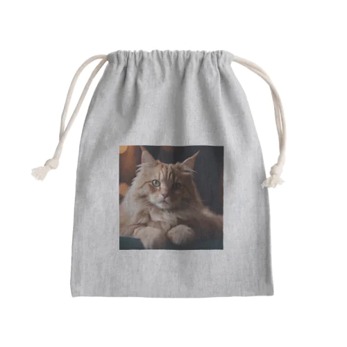 ふんわり猫 Mini Drawstring Bag