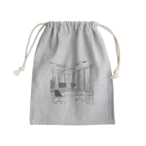 グローバルノマッドオフィス Mini Drawstring Bag