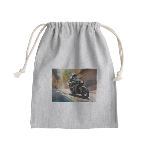 風を切るライダー Mini Drawstring Bag