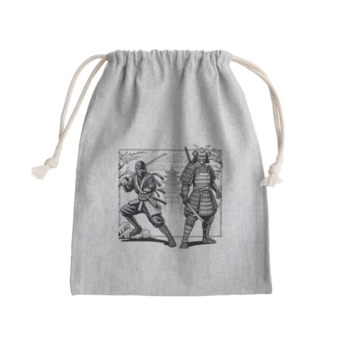 ninja & samurai Mini Drawstring Bag