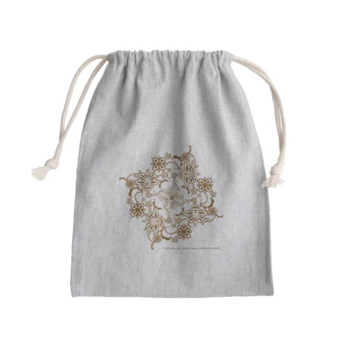 ゴールドフラワー Mini Drawstring Bag
