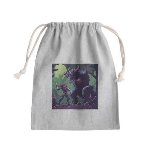 魔王に立ち向かう勇者 Mini Drawstring Bag