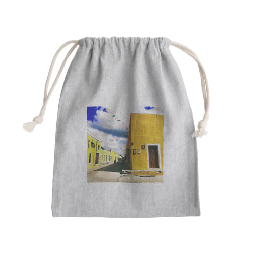 メキシコ Yucatan, イサマル　黄色の街 Mini Drawstring Bag