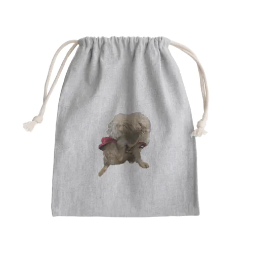 犬　ガジガジ Mini Drawstring Bag