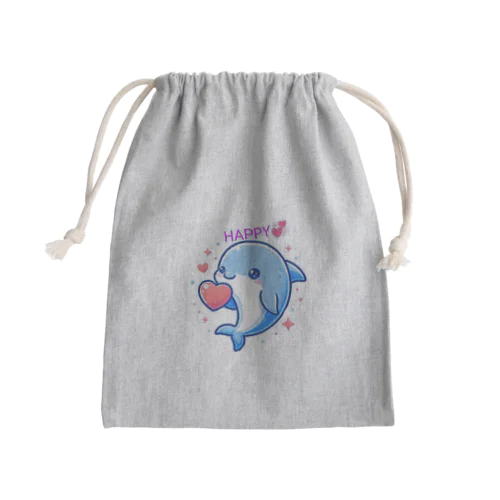 可愛いイルカちゃん🐬💞 Mini Drawstring Bag