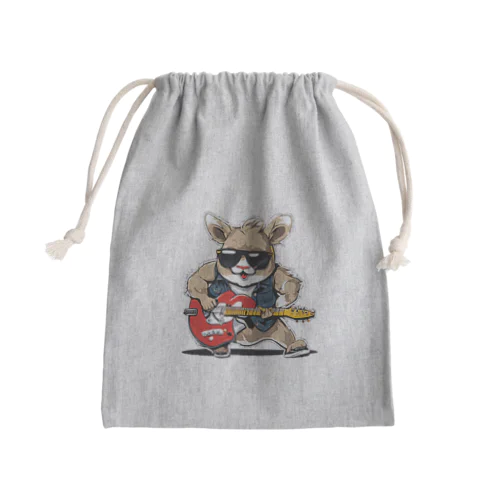 ロックに生きるアニマル Mini Drawstring Bag