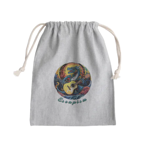 ギター&ブルードラゴン Mini Drawstring Bag