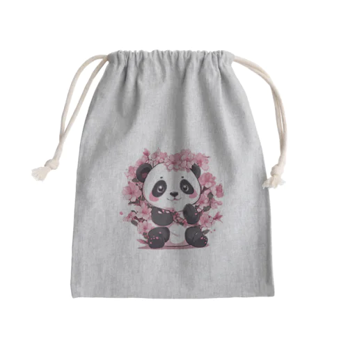 満開桜とパンダ Mini Drawstring Bag