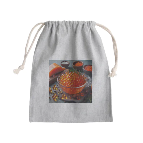 魚卵イクラ Mini Drawstring Bag