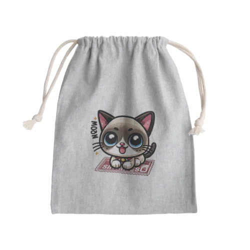 可愛いシャム猫 Mini Drawstring Bag