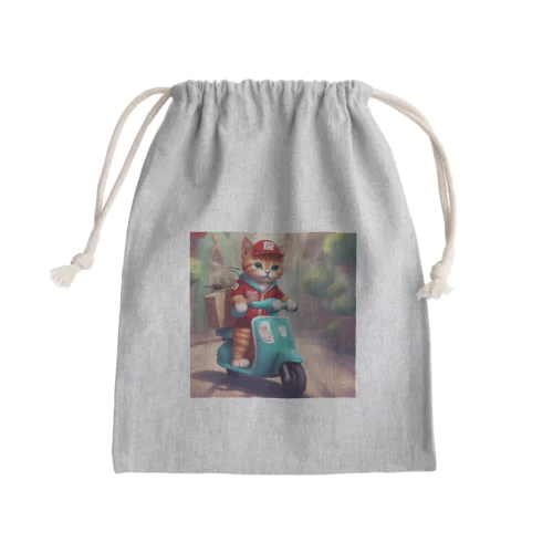 子猫のピザ配達員 Mini Drawstring Bag