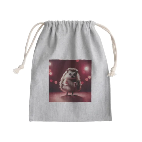 ハリネズミ Mini Drawstring Bag