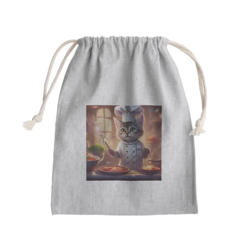 cooking猫 Mini Drawstring Bag