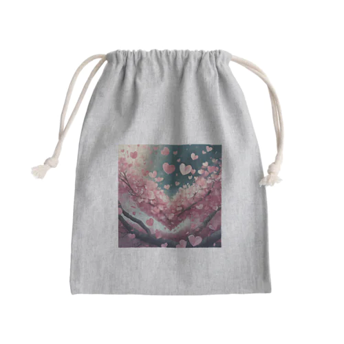 ハートさくら Mini Drawstring Bag