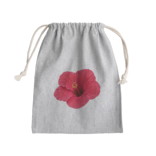 真っ赤なハイビスカス Mini Drawstring Bag