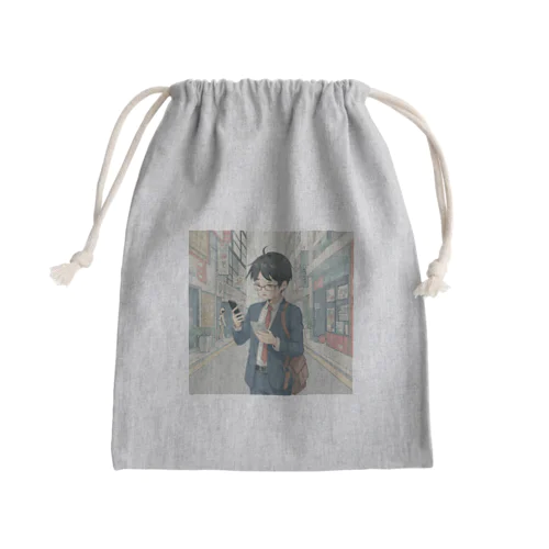 ダブルスマホ＠サラリーマン Mini Drawstring Bag