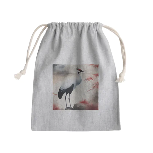 哀愁の鶴 Mini Drawstring Bag