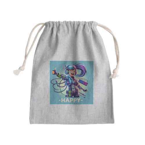 ゲーミング少女ピーシーツー Mini Drawstring Bag