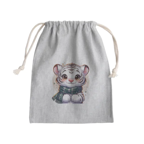 ほわいとたいがー Mini Drawstring Bag