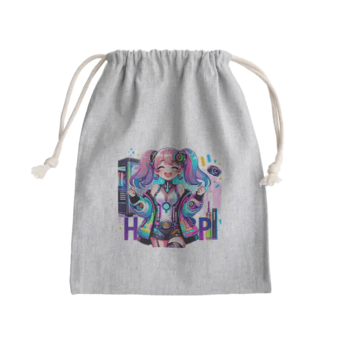 ゲーミング少女ピーシースリー Mini Drawstring Bag