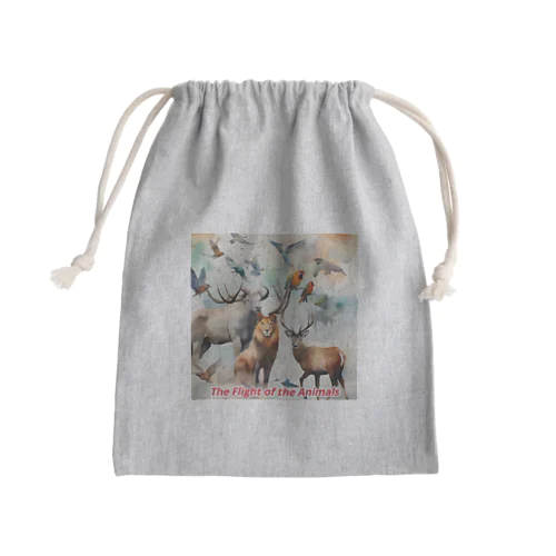 動物たち生命の危機　 Mini Drawstring Bag