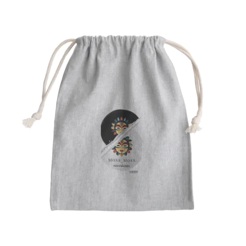 Moss_Moss succulent Mini Drawstring Bag