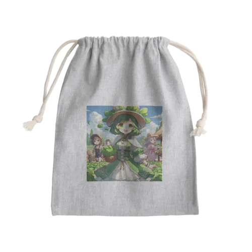 ほうれん草をモチーフにしたアニメキャラクター「スプリナ」 Mini Drawstring Bag