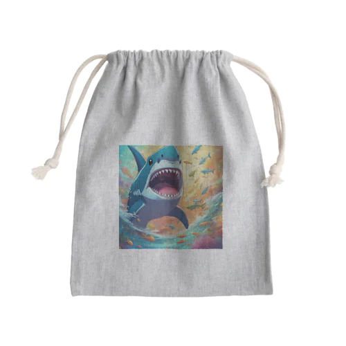 エサを取るサメ Mini Drawstring Bag