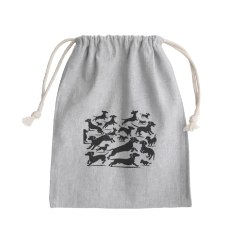 ミニチュアダックスフンドの運動会 Mini Drawstring Bag