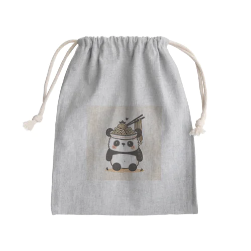 ふわふわパンダのラーメンワンダーランド Mini Drawstring Bag