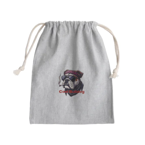 クールなブルドッグ Mini Drawstring Bag