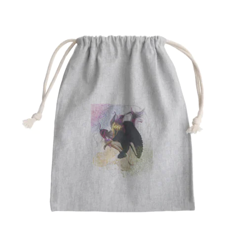 fear 悪魔 Mini Drawstring Bag