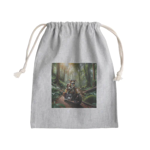 ツーリングわんちゃん Mini Drawstring Bag