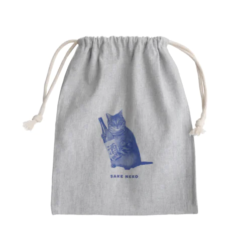 SAKE NEKO Mini Drawstring Bag