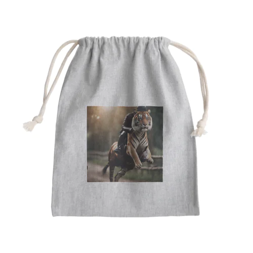 馬になっているトラ Mini Drawstring Bag