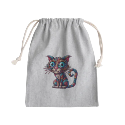 カラフル猫 Mini Drawstring Bag