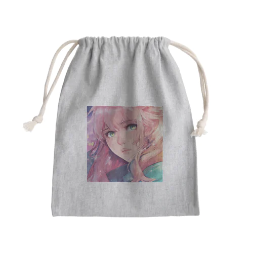 アーティストのアンニュイ美人 Mini Drawstring Bag