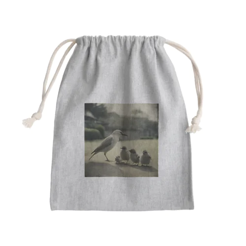 鳥 Mini Drawstring Bag