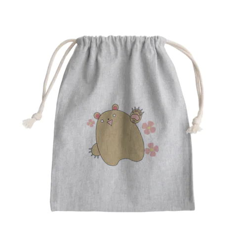 hanakumaポップお花とくまさん Mini Drawstring Bag