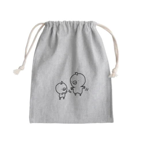 兄弟ひよこ Mini Drawstring Bag