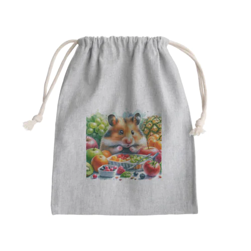 ピースケのおいしい発見 Mini Drawstring Bag