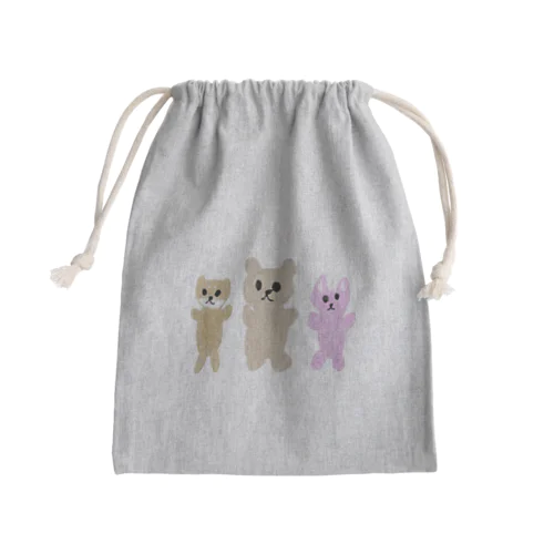 ふんわりどうぶつ Mini Drawstring Bag