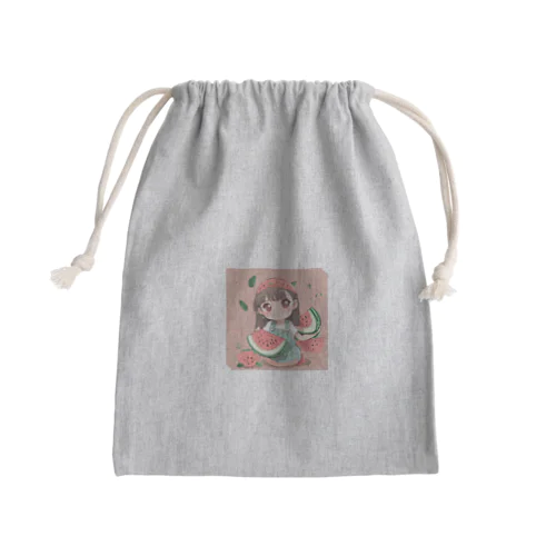 可愛いメロンさん Mini Drawstring Bag