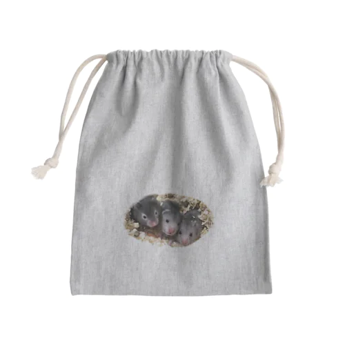 『3匹の子ハム』はやとのハムスター実況 Mini Drawstring Bag