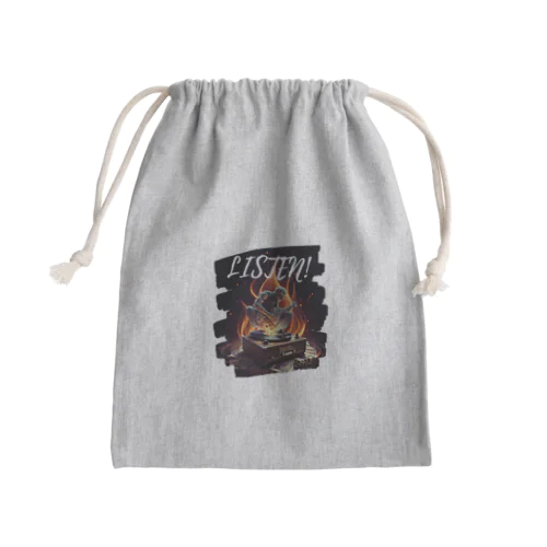 レコードプレイヤー Mini Drawstring Bag