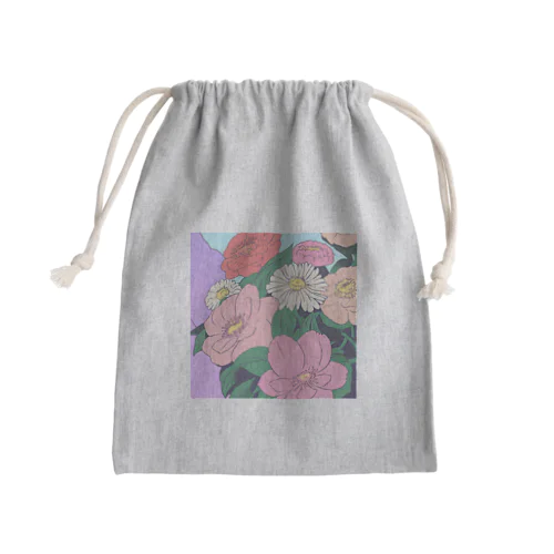 花に囲まれた日常 Mini Drawstring Bag