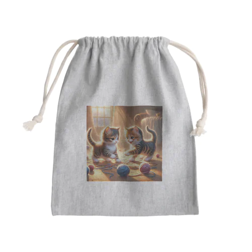 Playful_Bonds Mini Drawstring Bag