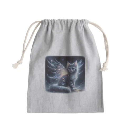 星空の舞、夜を守る猫 Mini Drawstring Bag