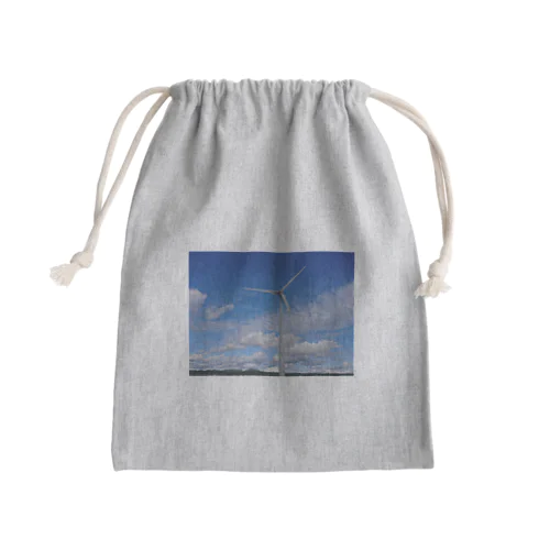 青い空と風車 Mini Drawstring Bag