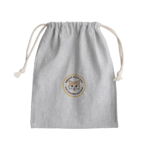 舌ペロ猫 Mini Drawstring Bag